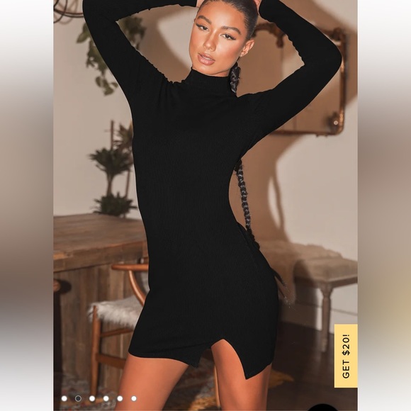 Black Lulus Bodycon Dress - Picture 2 of 3